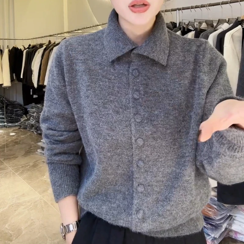 新款百搭显瘦高领减龄小众上衣针织上衣LK2507058