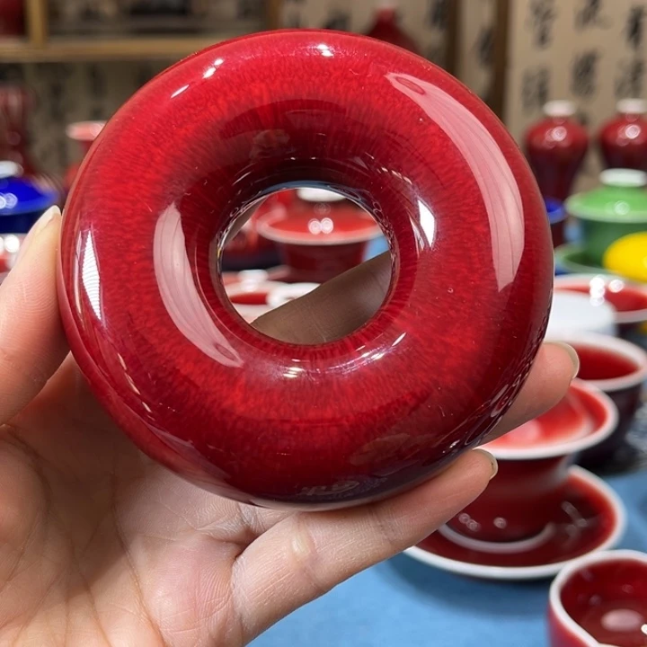 景德镇陶瓷甜甜圈盖置