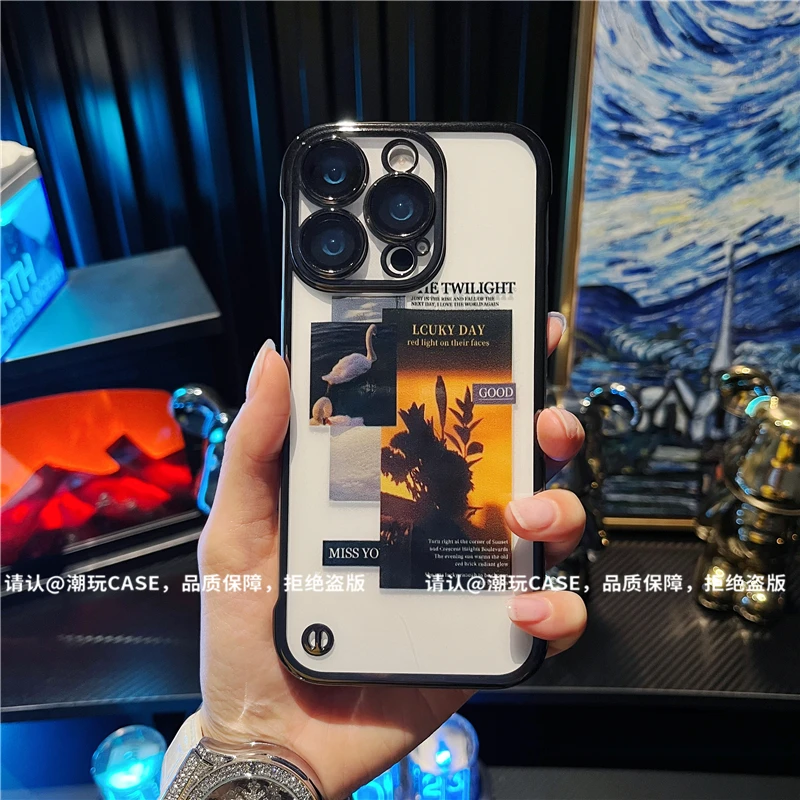 电镀无边框适用苹果16/iPhone/华为手机壳15promax/14防摔p60爆款