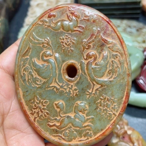 吊坠白玉菩提把件