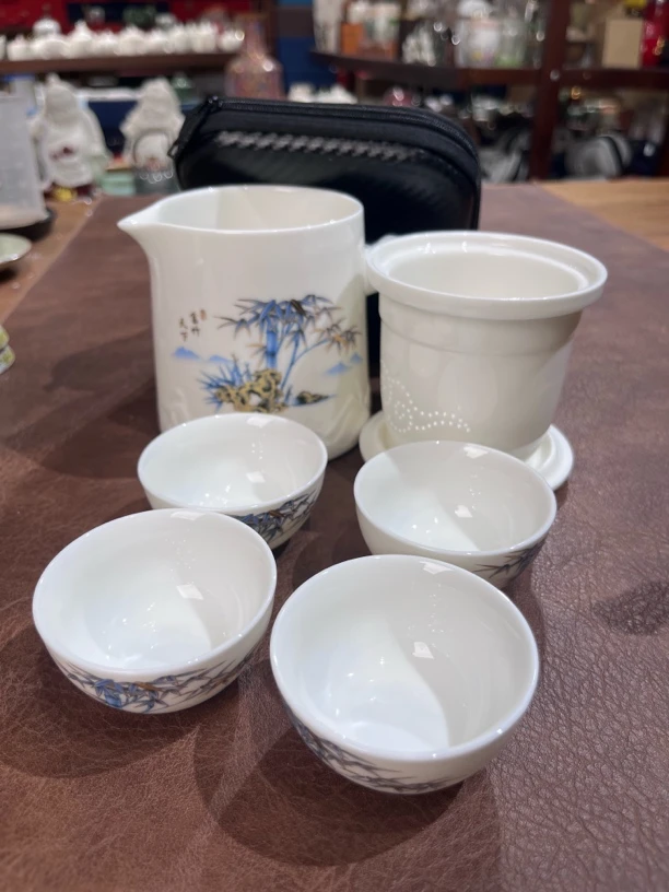 a 162富竹天下一壶四杯旅行茶具
