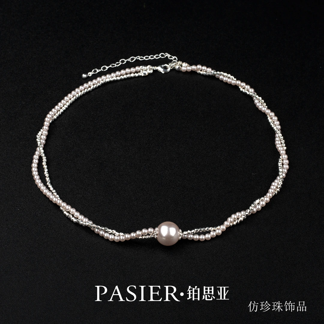 铜合金玻璃项链 铜合金 玻璃 铂思亚 [戴妃]项链 BD7273项链