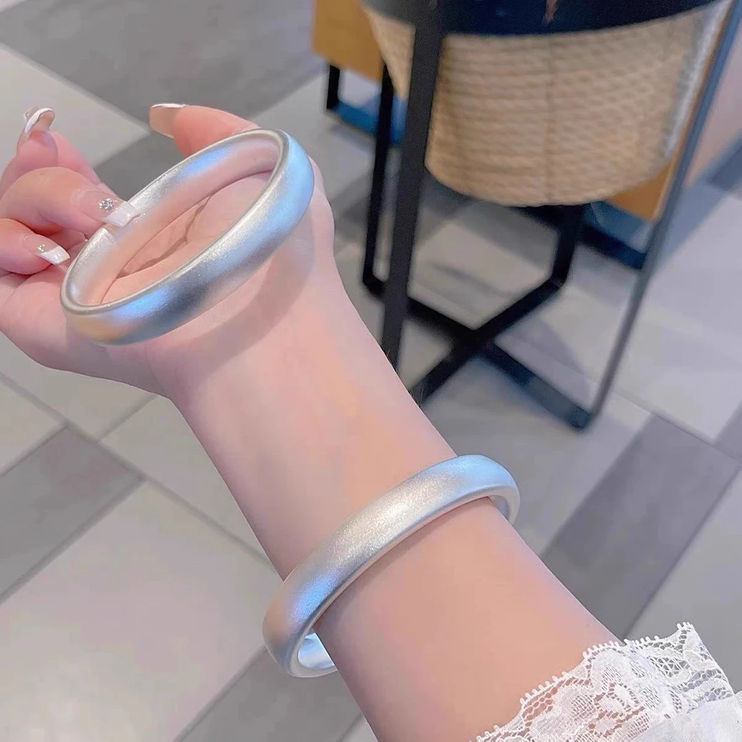 999.9银-古法磨砂素圈轮胎闭口