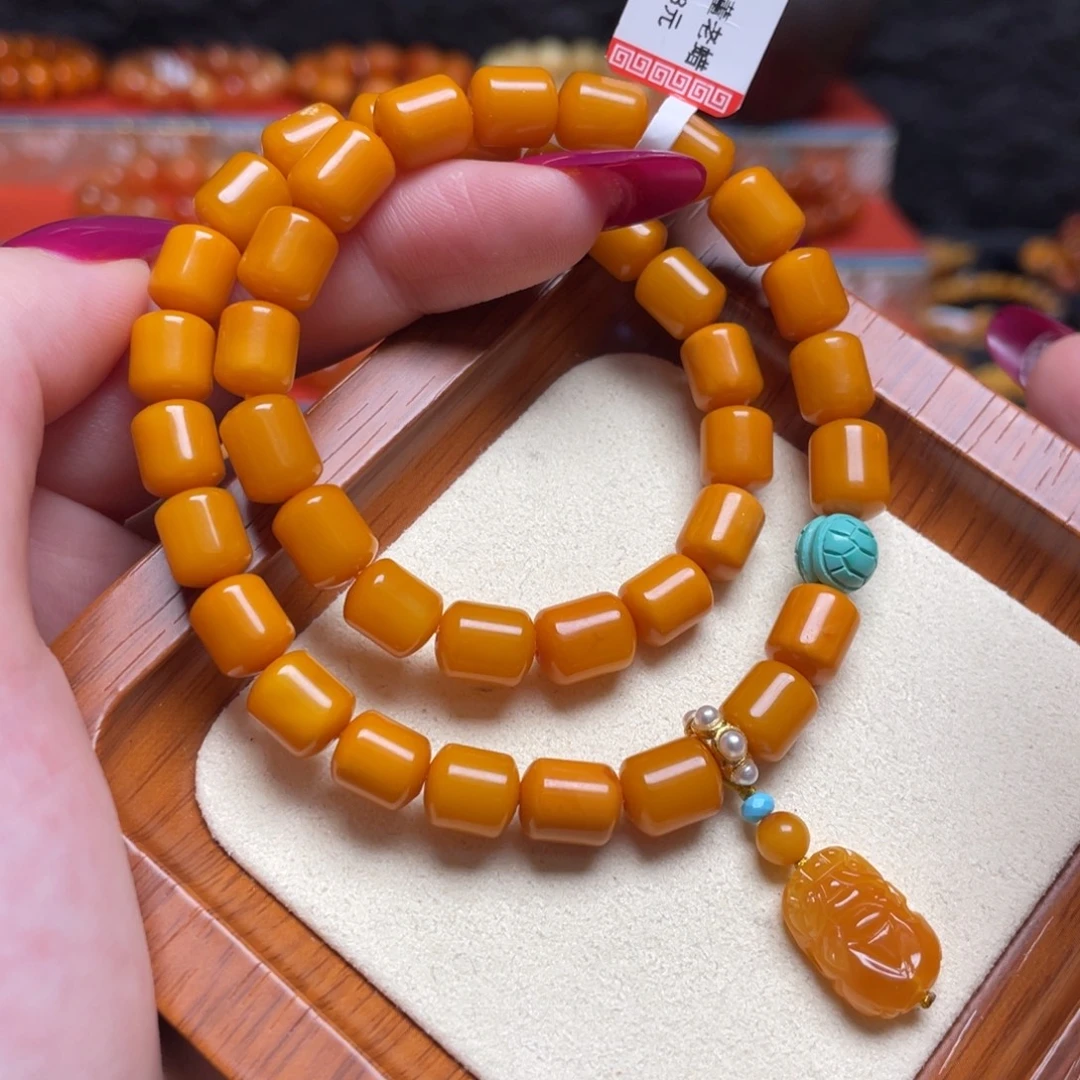 蜜蜡未镶嵌颈饰手串