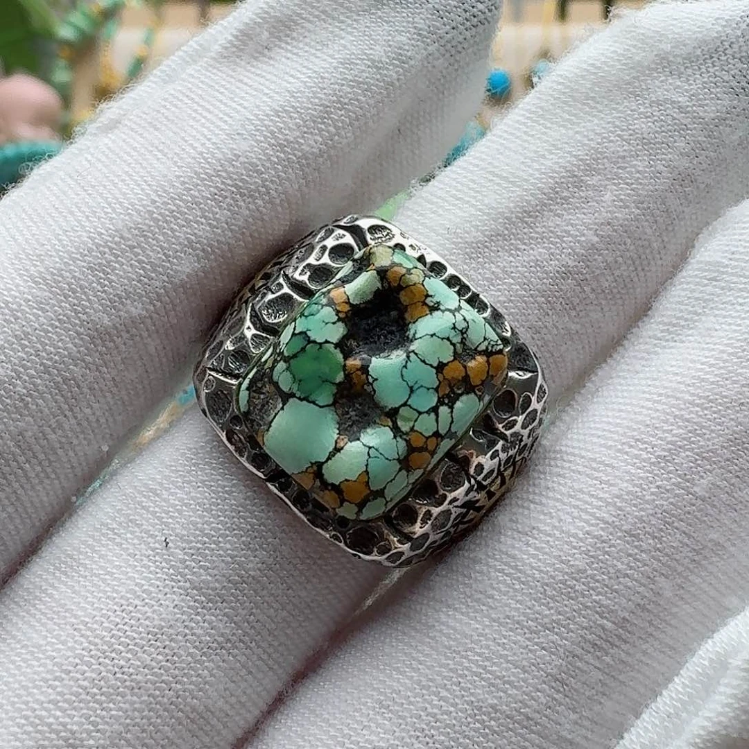 绿松石珠宝奇石银S925镶嵌