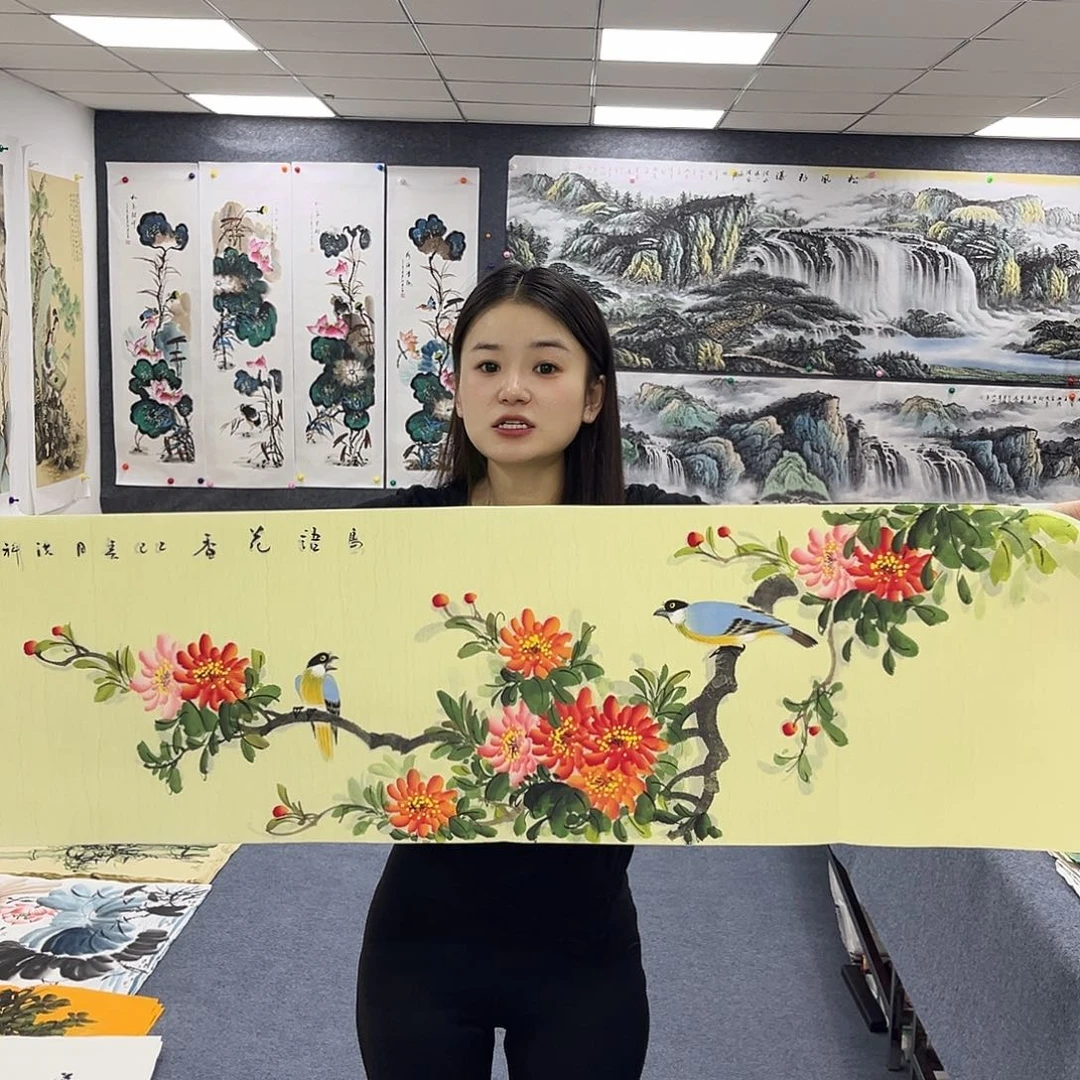 国画作品捡漏直播间