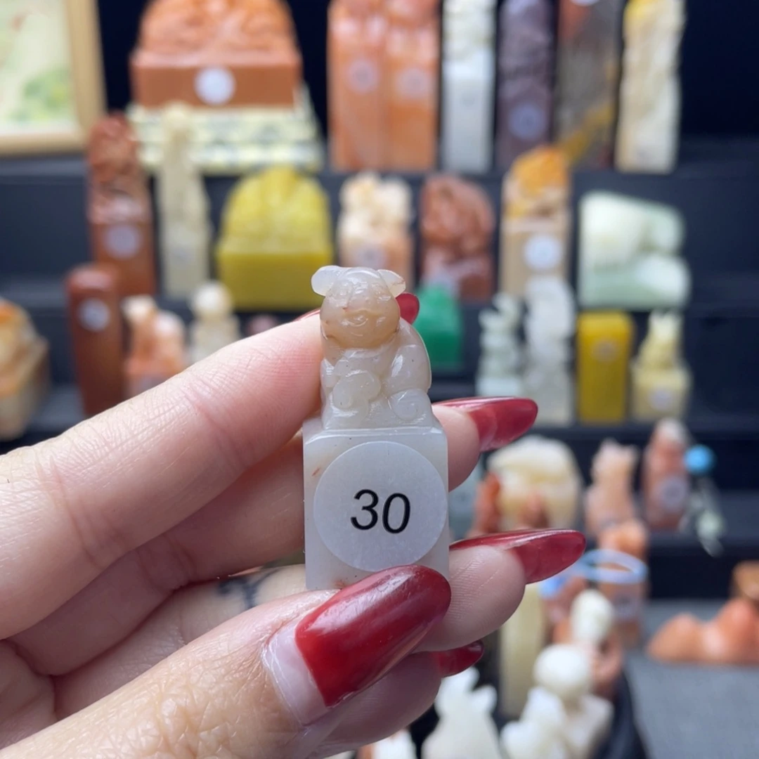 印石寿山石猪猪印章