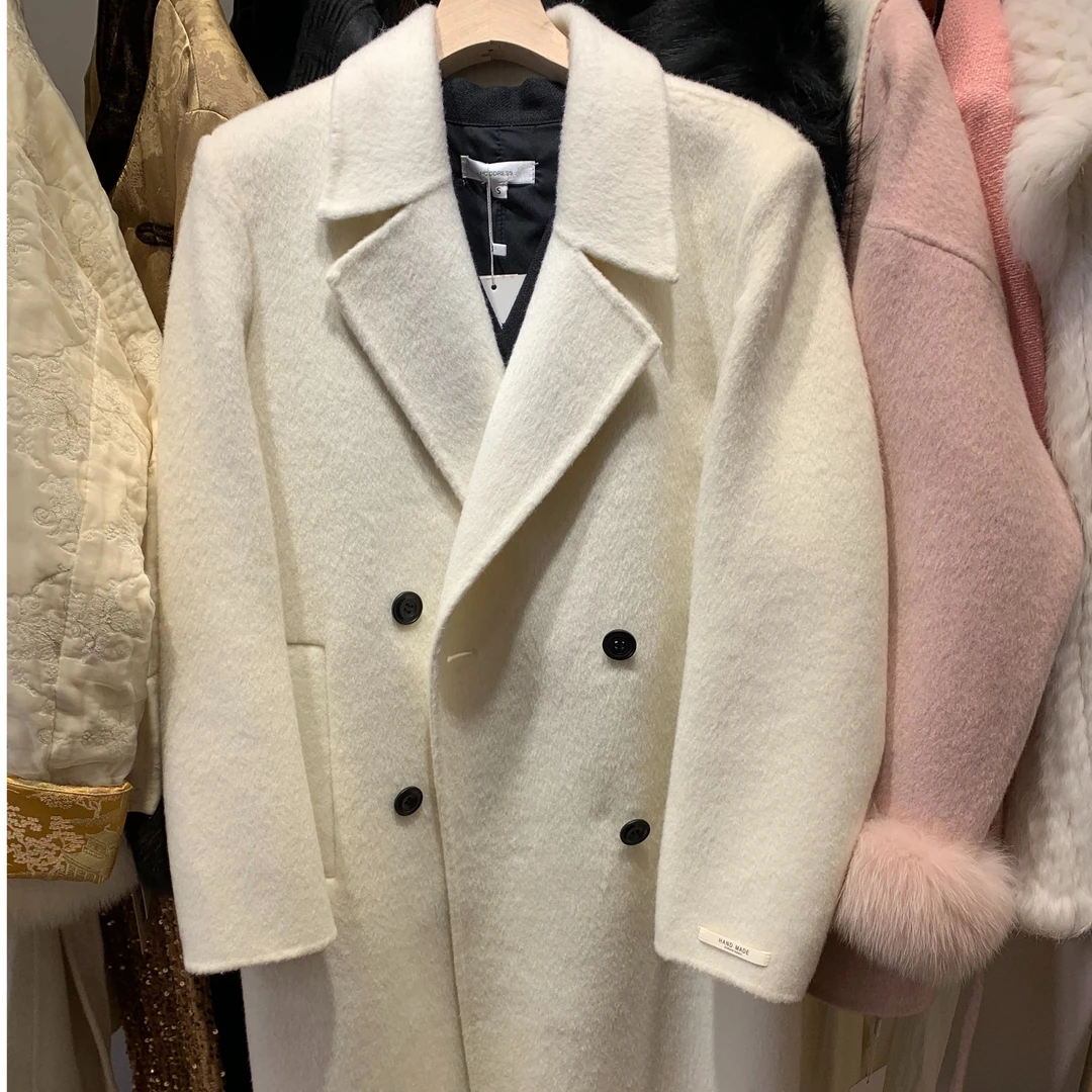 毛呢外套气质时尚女士羊绒中长款双面呢韩版秋冬