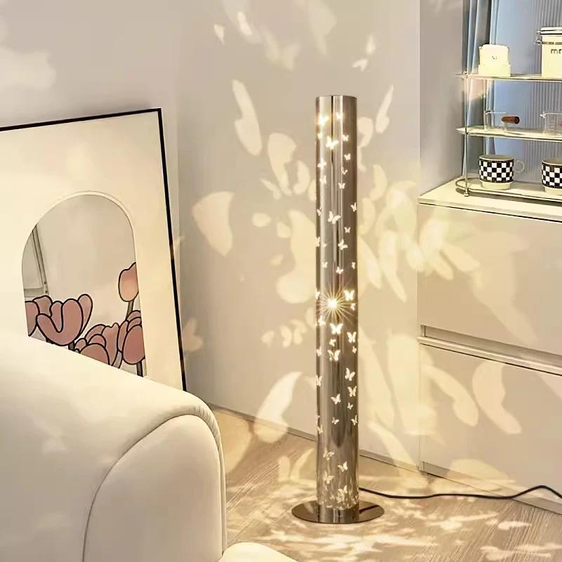 网红蝴蝶落地灯直播轻奢墙角氛围灯高级感卧室客厅沙发投影落地灯