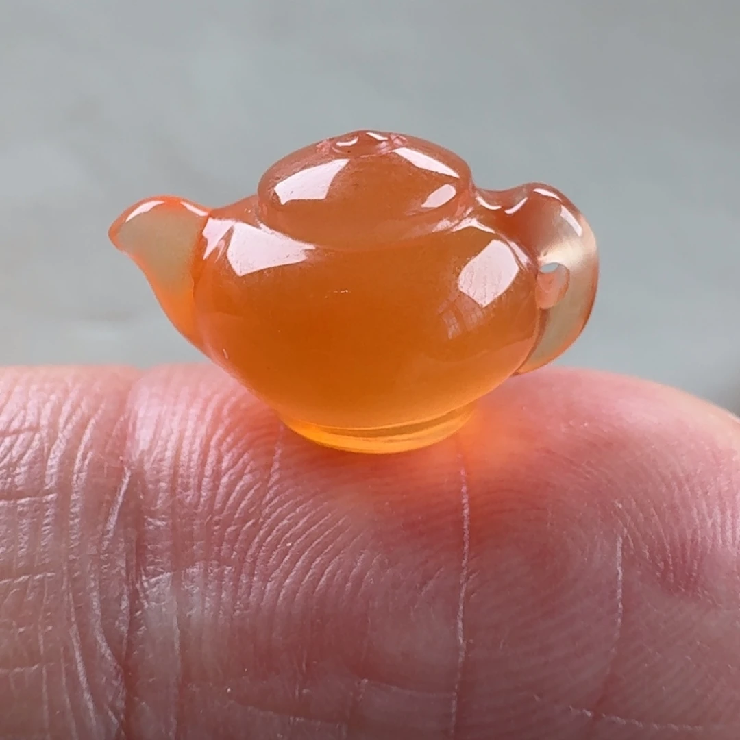 南红玛瑙未镶嵌把把壶