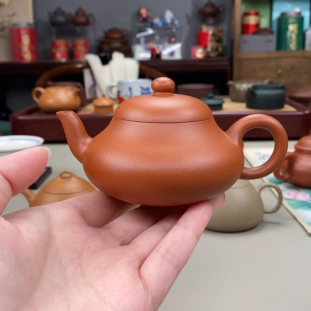 茶壶紫砂生砂朱泥君德半手140cc