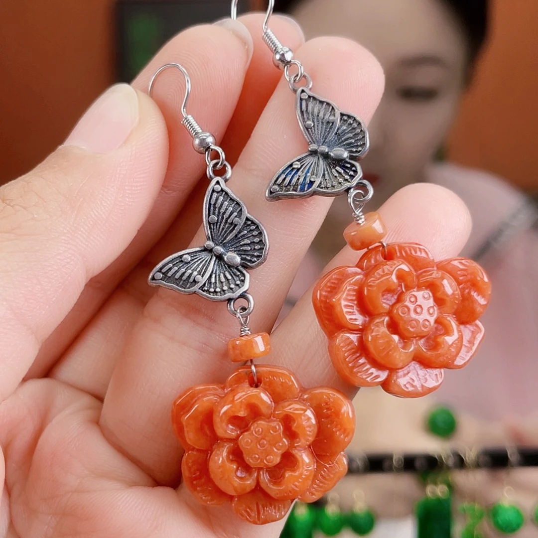 翡翠未镶嵌耳饰饰品