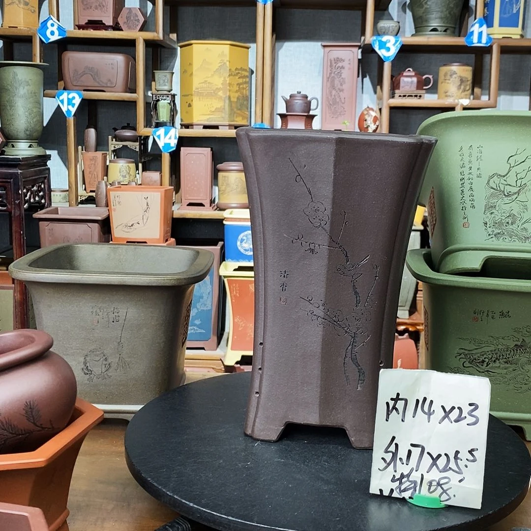 花盆紫砂紫泥四方特价