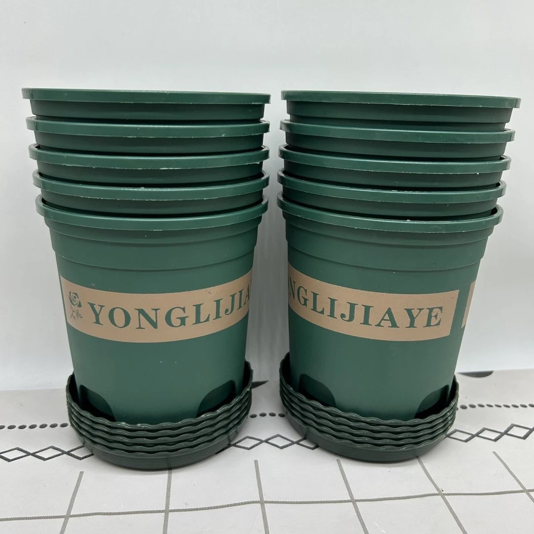 ［10个带托盘］140多孔透气加仑花盆［口径13.5高13.5］