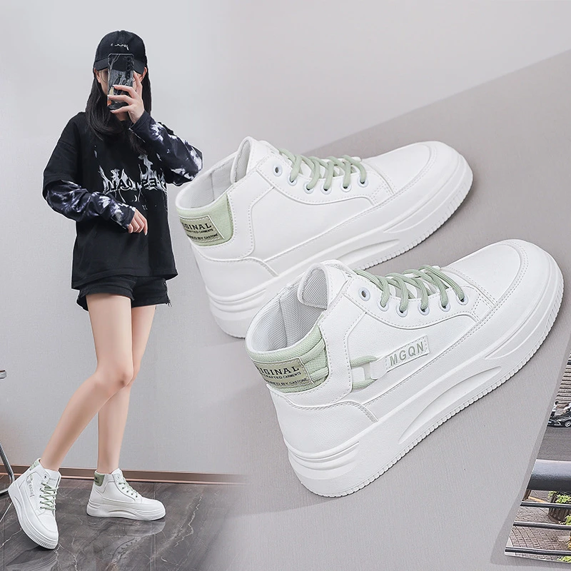 【正品】2025小白鞋女2024新款秋季高帮运动板鞋潮网红学生休闲鞋子