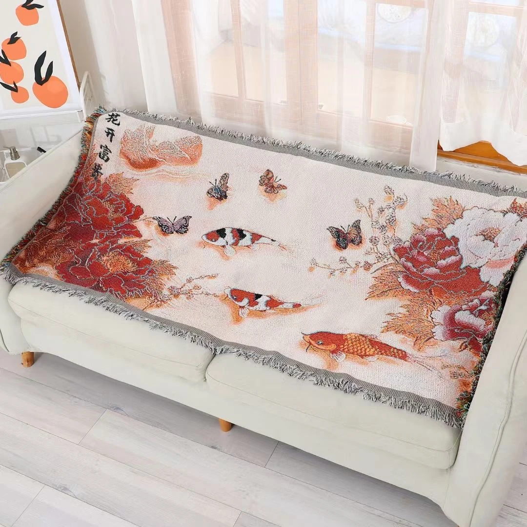 2025款沙发巾年年有鱼