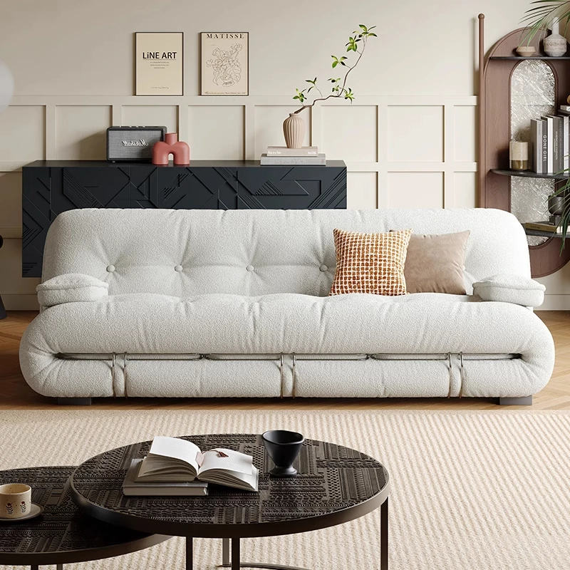 木宫匠家具可折叠式床沙发伸缩两用2025年新款复古风客厅沙发床