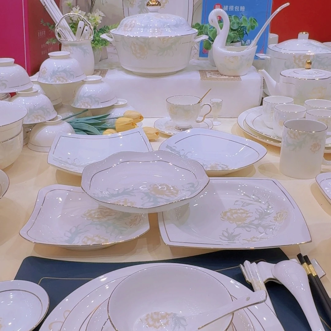 45%以上骨粉骨瓷景德镇描金清雅补差价
