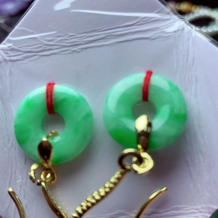 翡翠未镶嵌耳饰耳饰