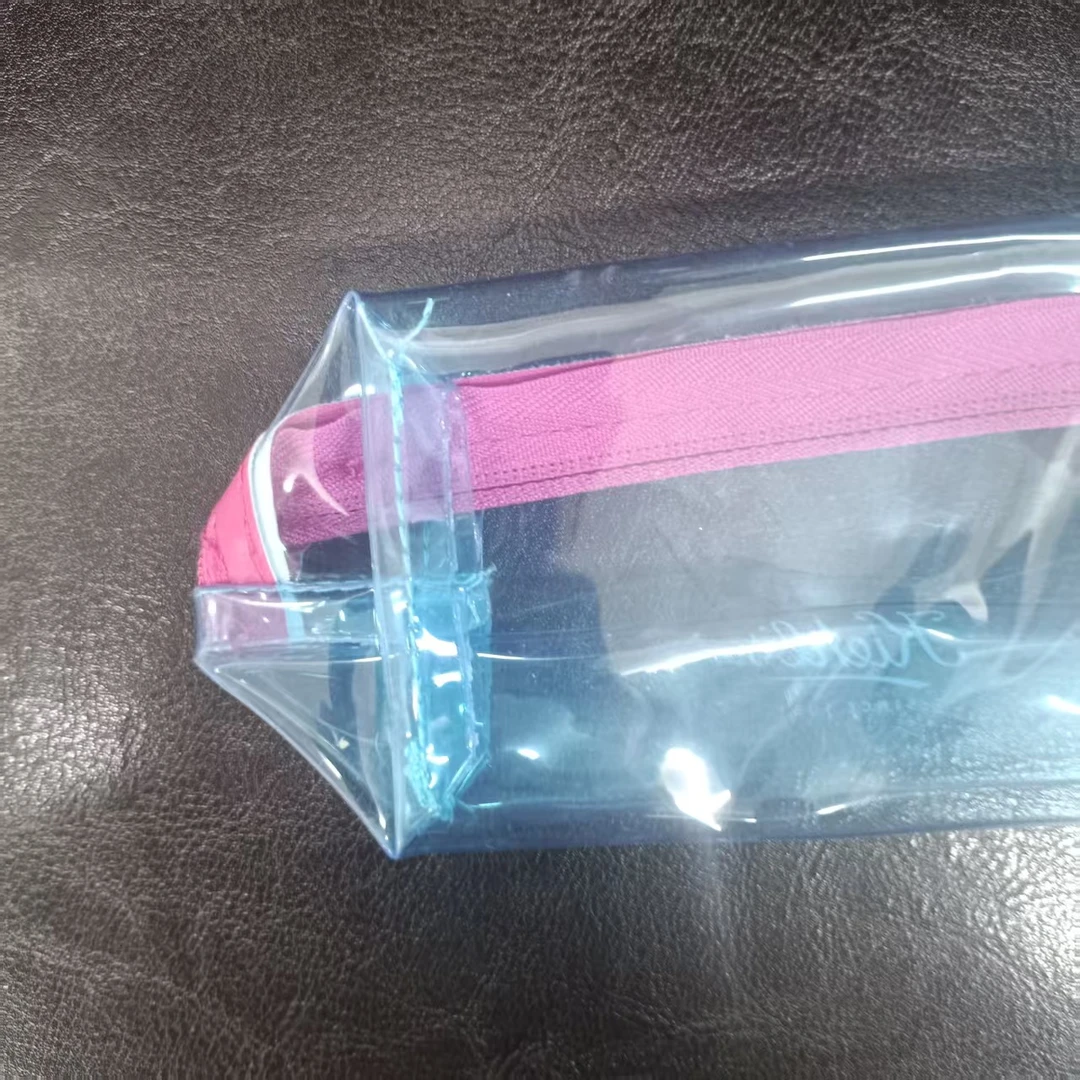 小科科啊~蓝色透明拉链果冻包包