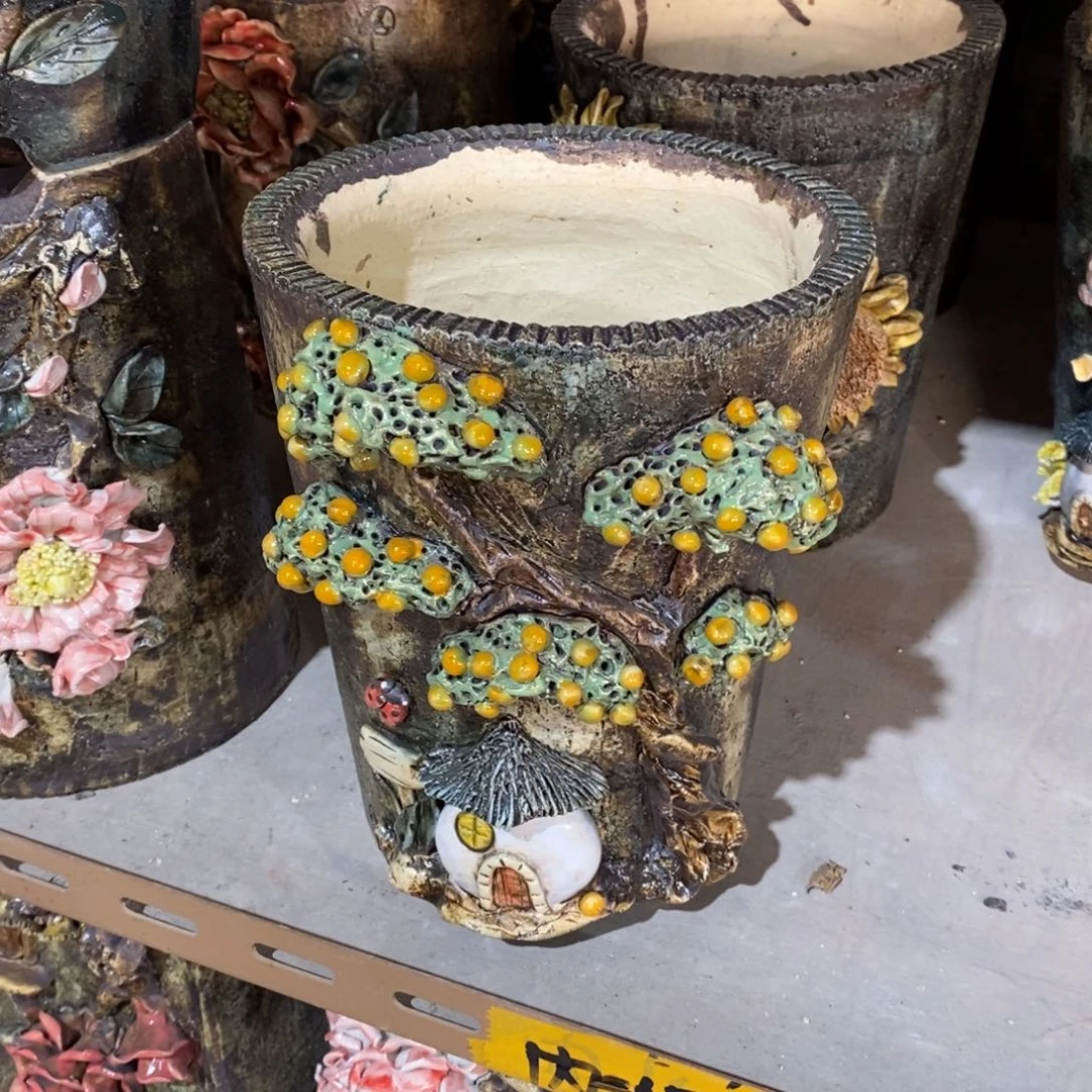 红陶青藤花器多肉花盆