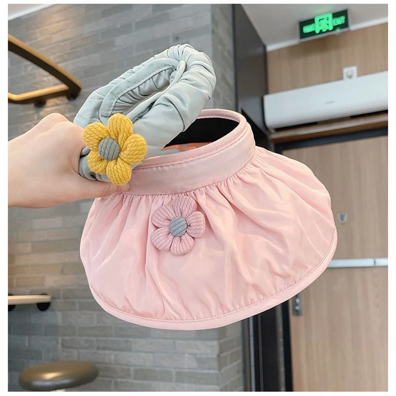儿童空顶防晒帽男女童帽子夏季发箍太阳帽宝宝遮阳帽