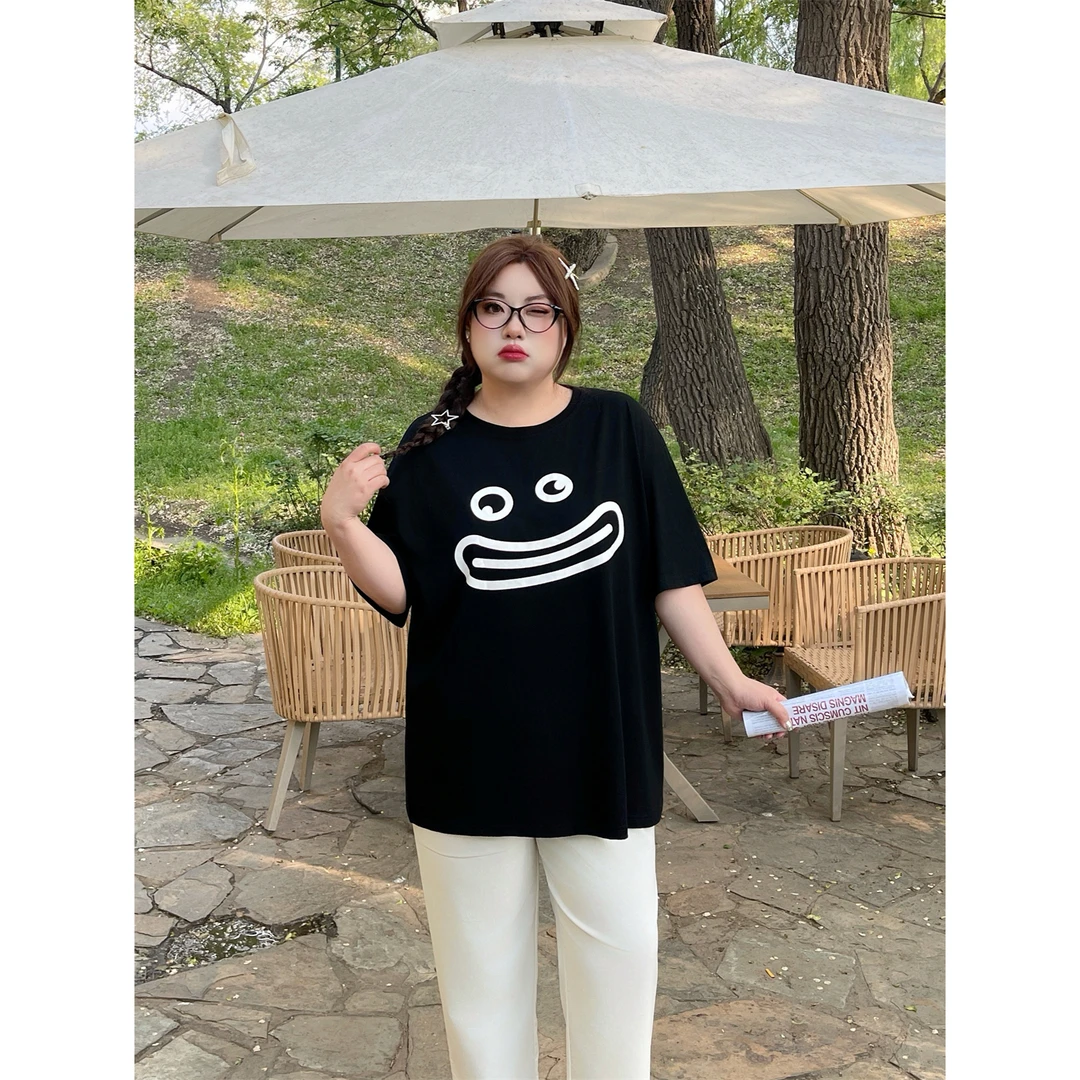 路易斯安 / 美式宽松短袖15013花契大码200斤胖mm夏季休闲时尚
