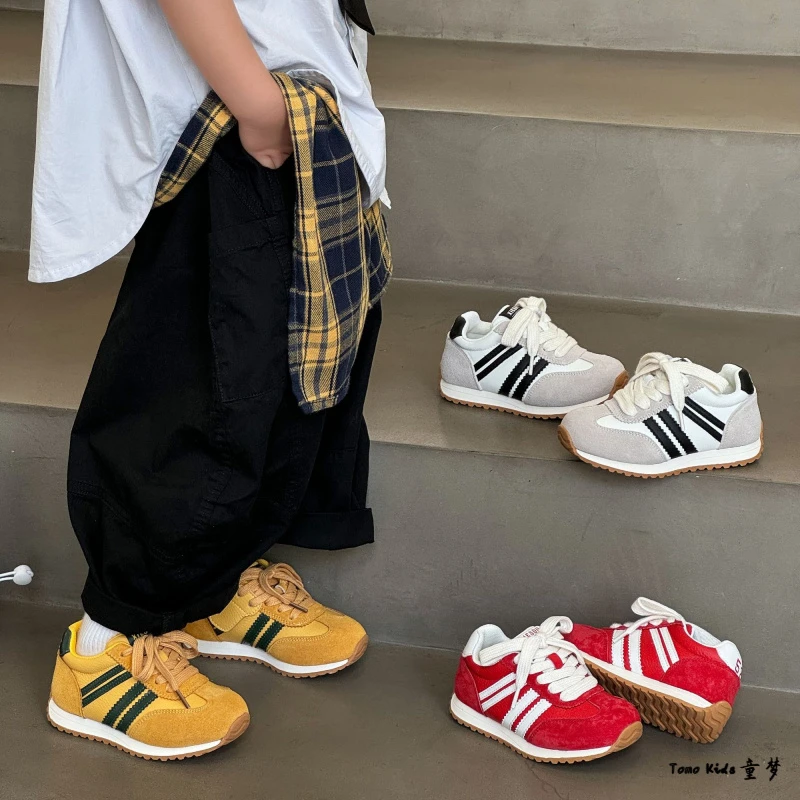 TomoKids【热情桑巴】童鞋韩系中大童男女同款男童休闲风防滑百搭