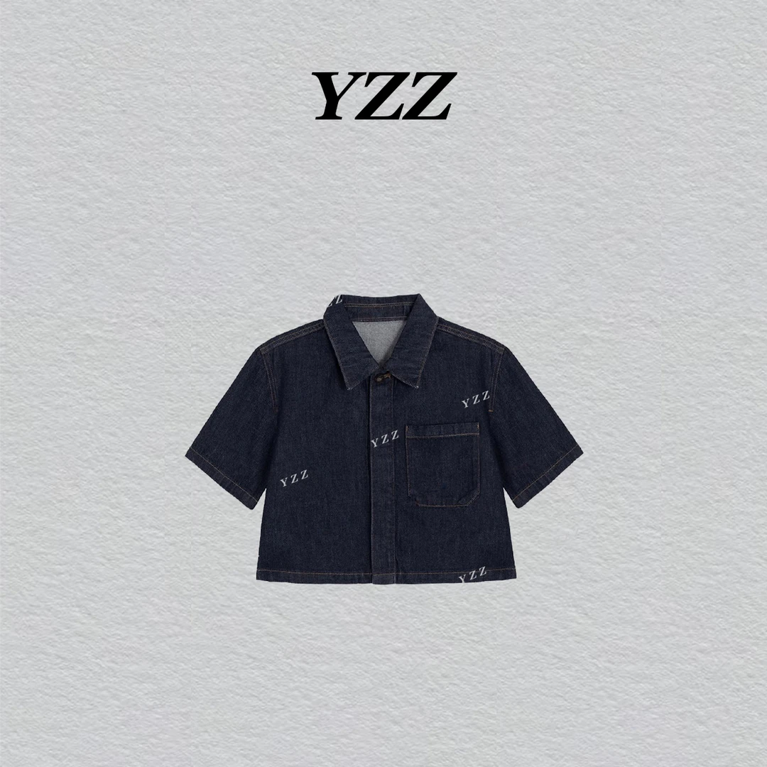 YZZ 复古翻领潮流短袖外套 240806