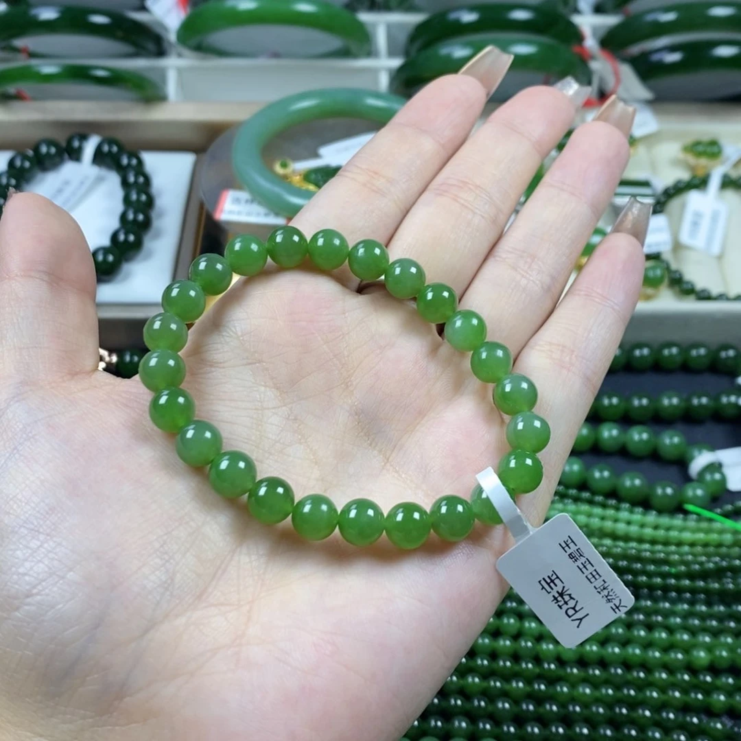 和田玉（碧玉）手串未镶嵌8m