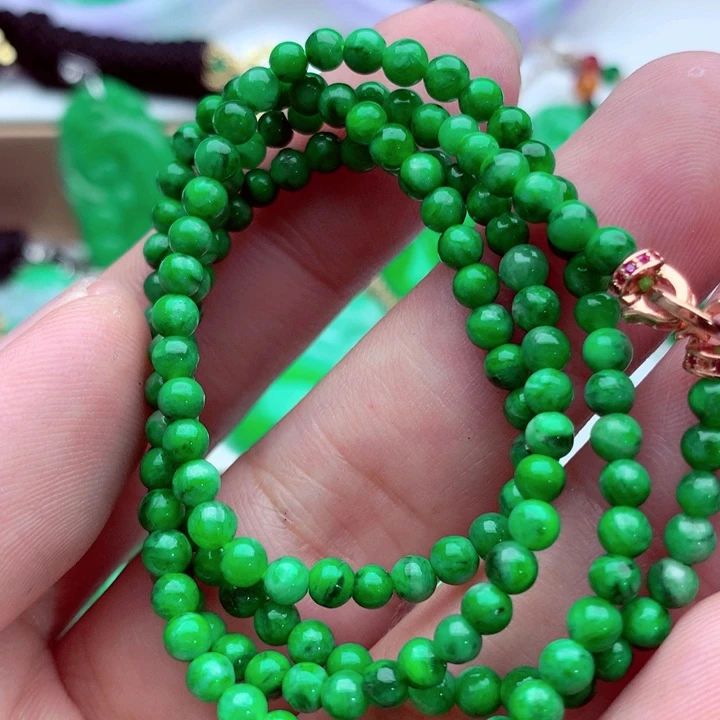 翡翠未镶嵌毛衣链