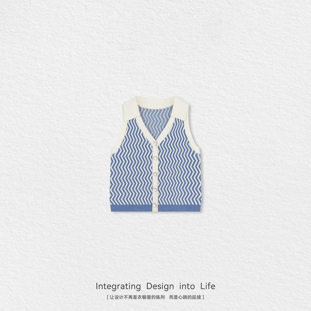 【邮轮假日】夏季条纹上衣阔腿直筒牛仔裤时尚套装