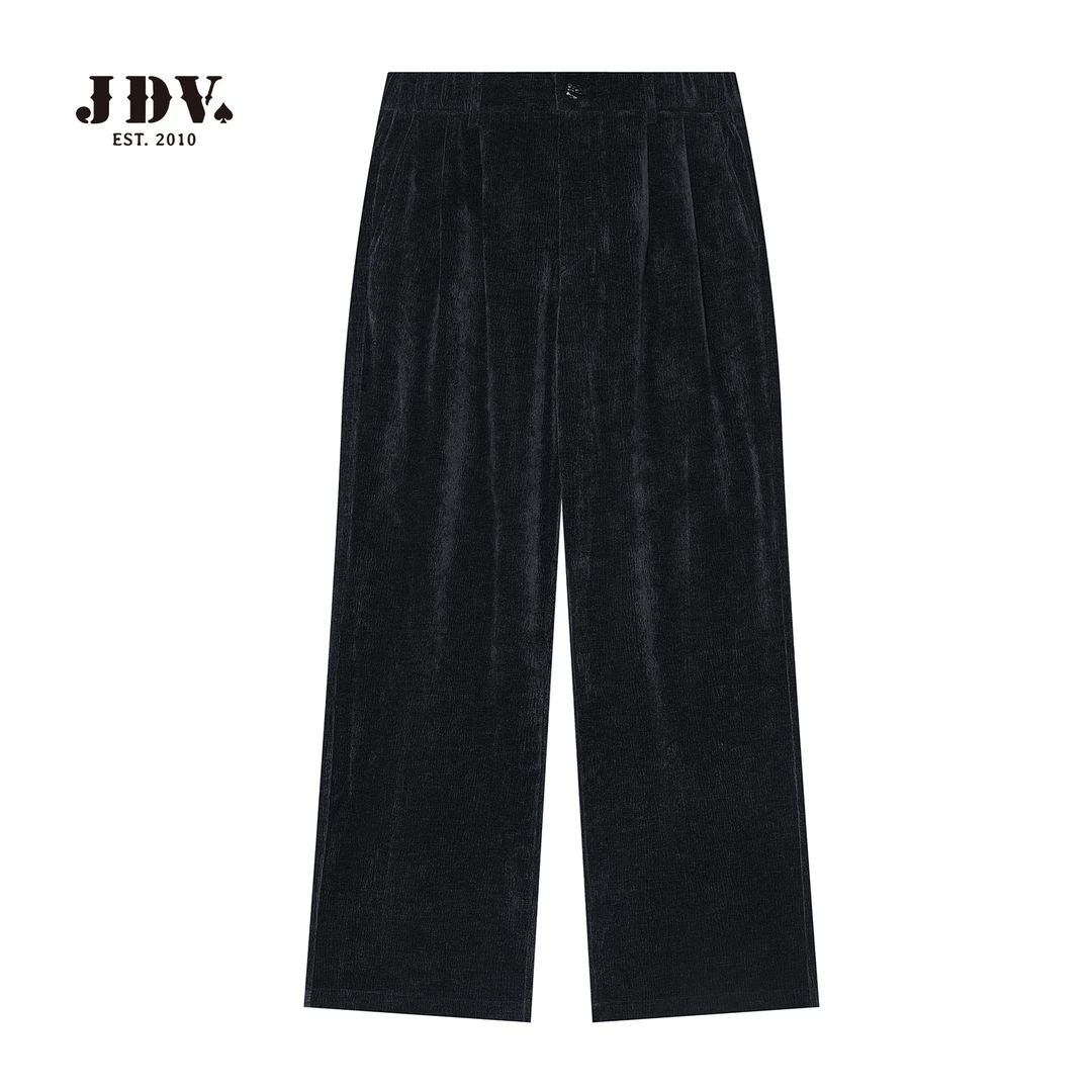J.D.V2025秋冬新款宽松微弹金丝显瘦休闲裤WPL51W2