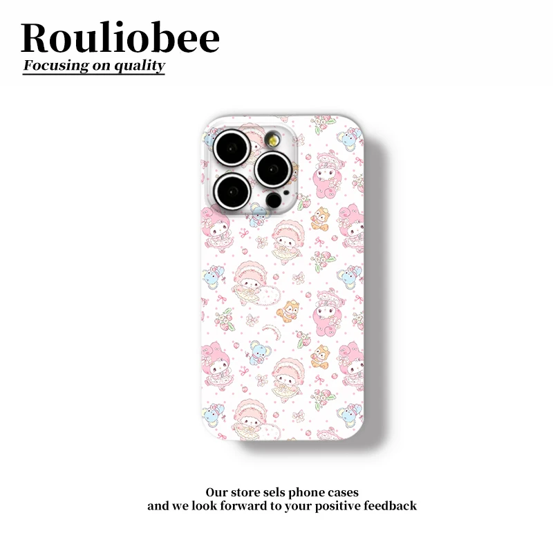 可爱小羊美乐蒂适用苹果16/15promax手机壳菲林华为oppo小米vivo