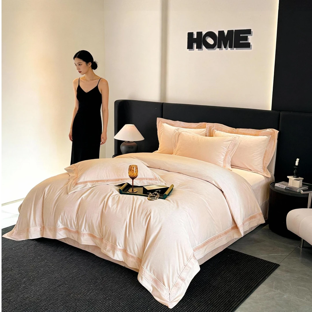 新A级 婴肤绒四件套柔软 可以“肯咬“不掉毛