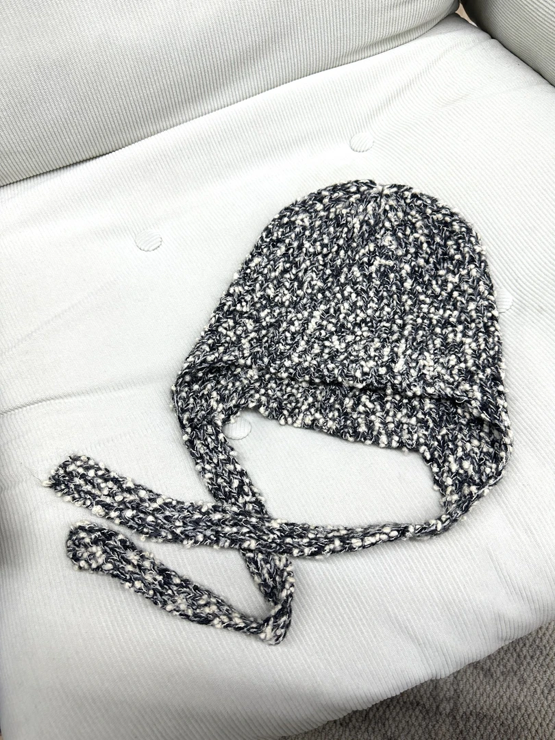 Lehoo｜【羊毛帽系列】秋冬镂空帽子百搭夹花针织包头护耳帽子