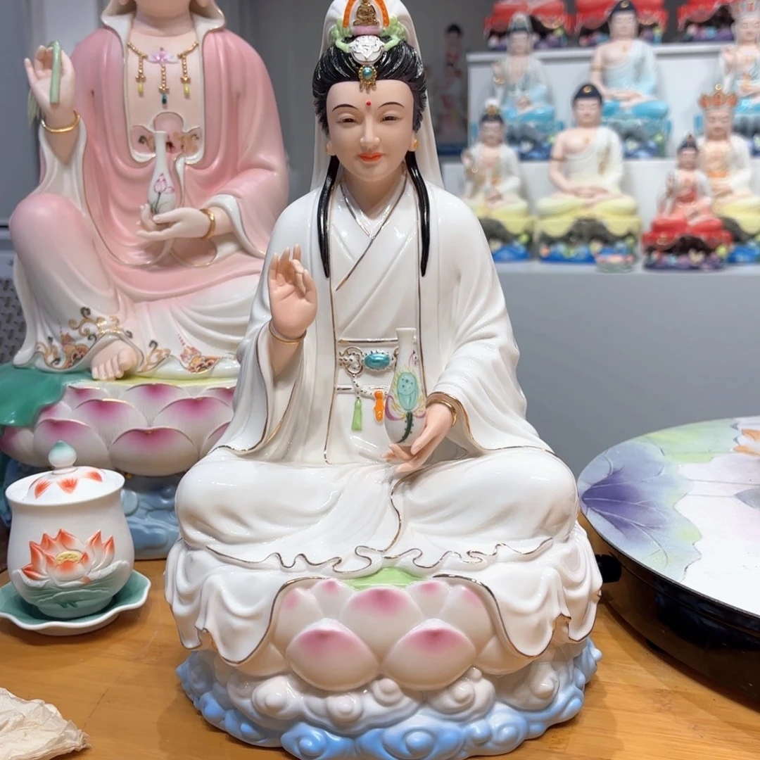 摆件瓷摆件观音12吋