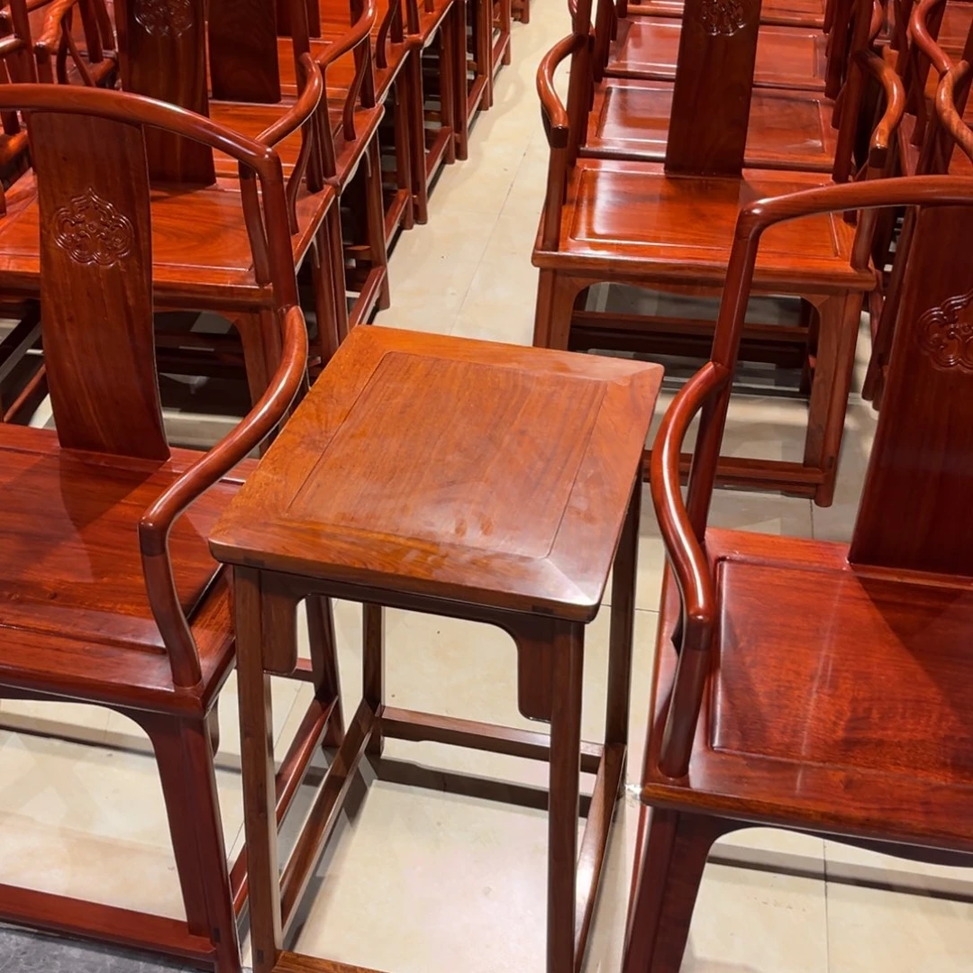 七***爷紫檀木类成套家具缅甸花梨木8件套