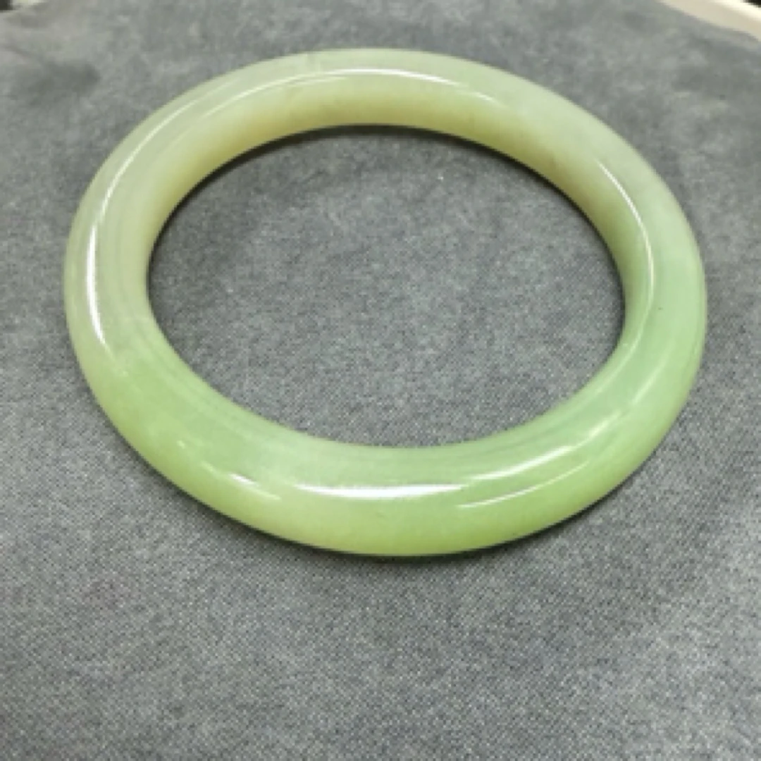 和田玉翠青手镯56-58圈