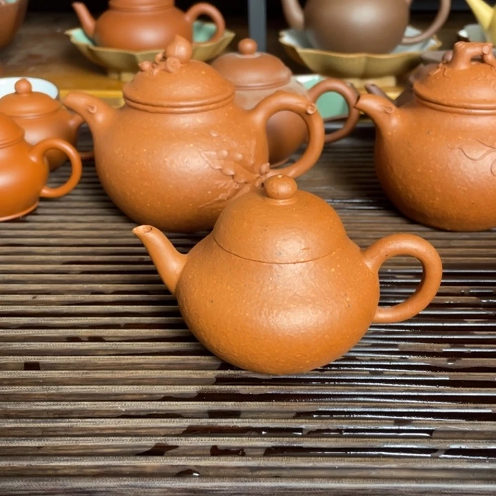 茶壶紫砂不**物朱泥全手工