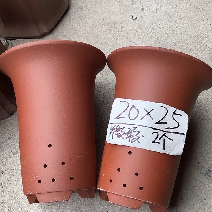 紫砂花盆宜兴紫砂花盆2只