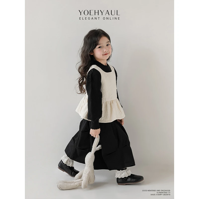 清 幼悠秋三波CD0010 连衣裙春秋款大码纯色复古玫瑰花吊带裙秋季