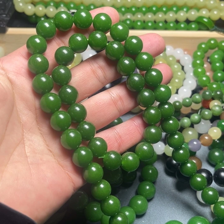 菠菜绿12mmmmm一套项链