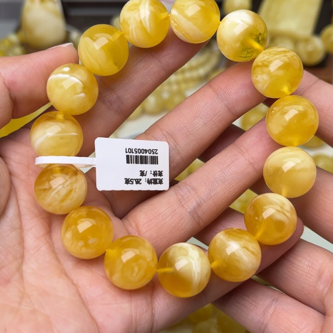 手串蜜蜡未镶嵌14+圆珠手串