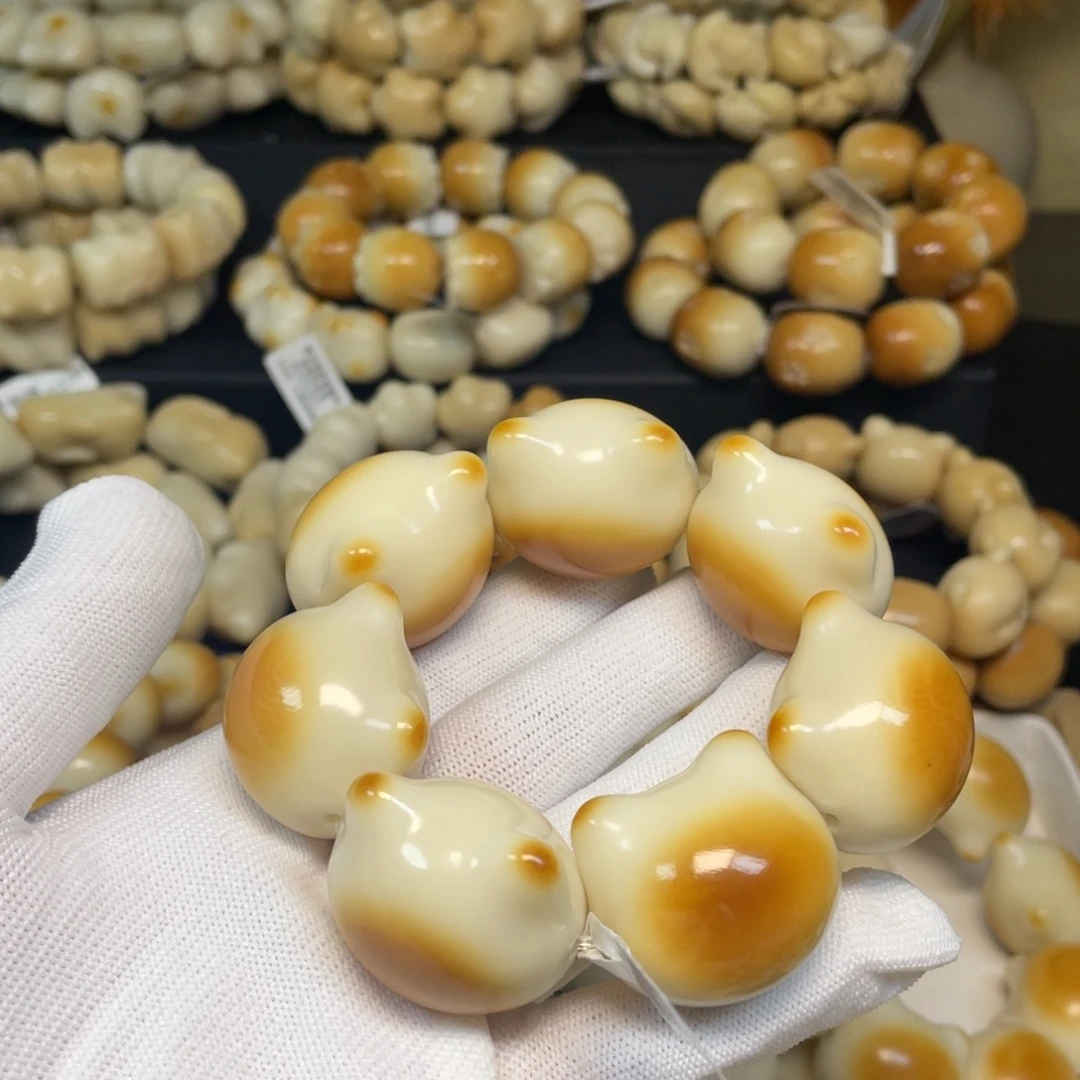 菩提根/象牙果手串118大猫头卡30瑕疵