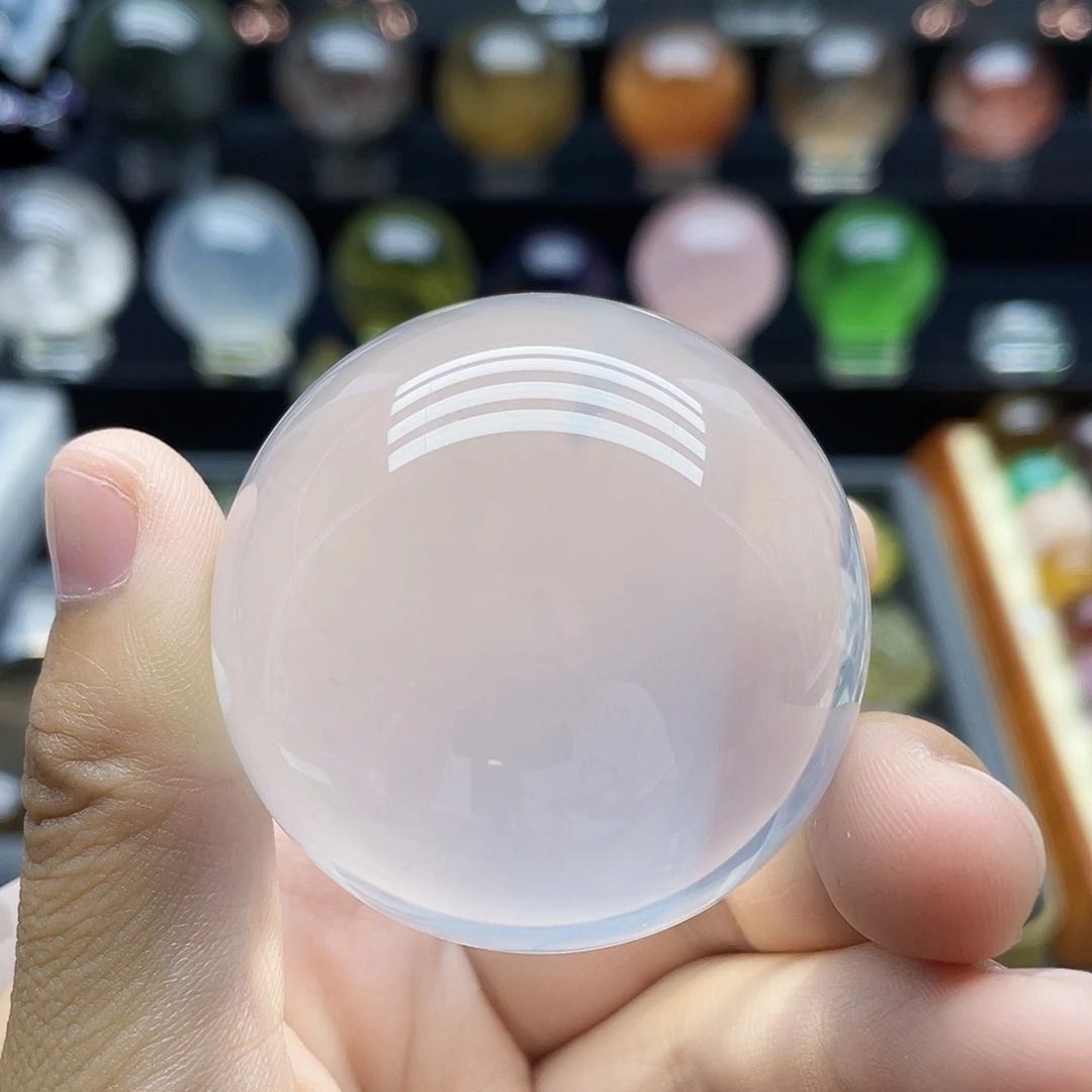 未镶嵌珠宝半成品水晶天然蓝雾48.2mm