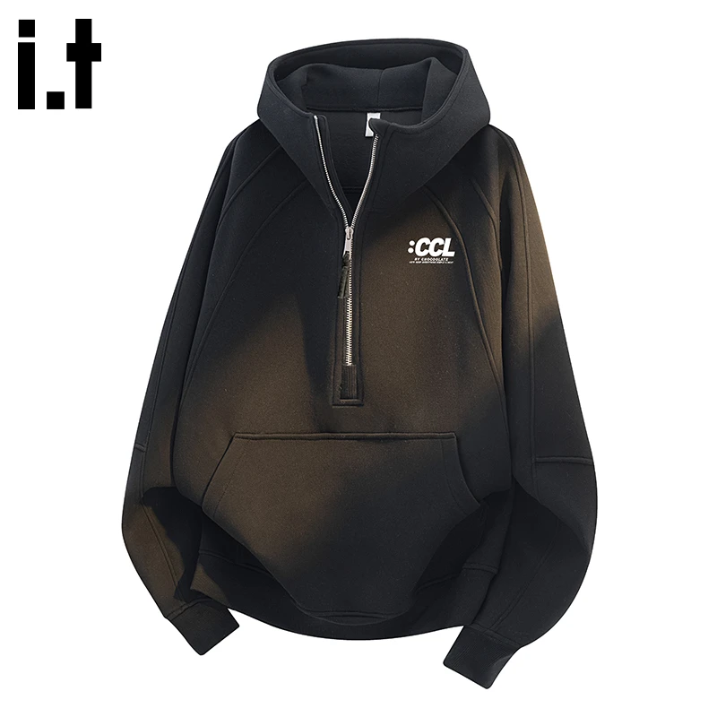i.t:CHOCOOLATE男士新款百搭休闲卫衣2025年秋冬新款宽松连帽衣服