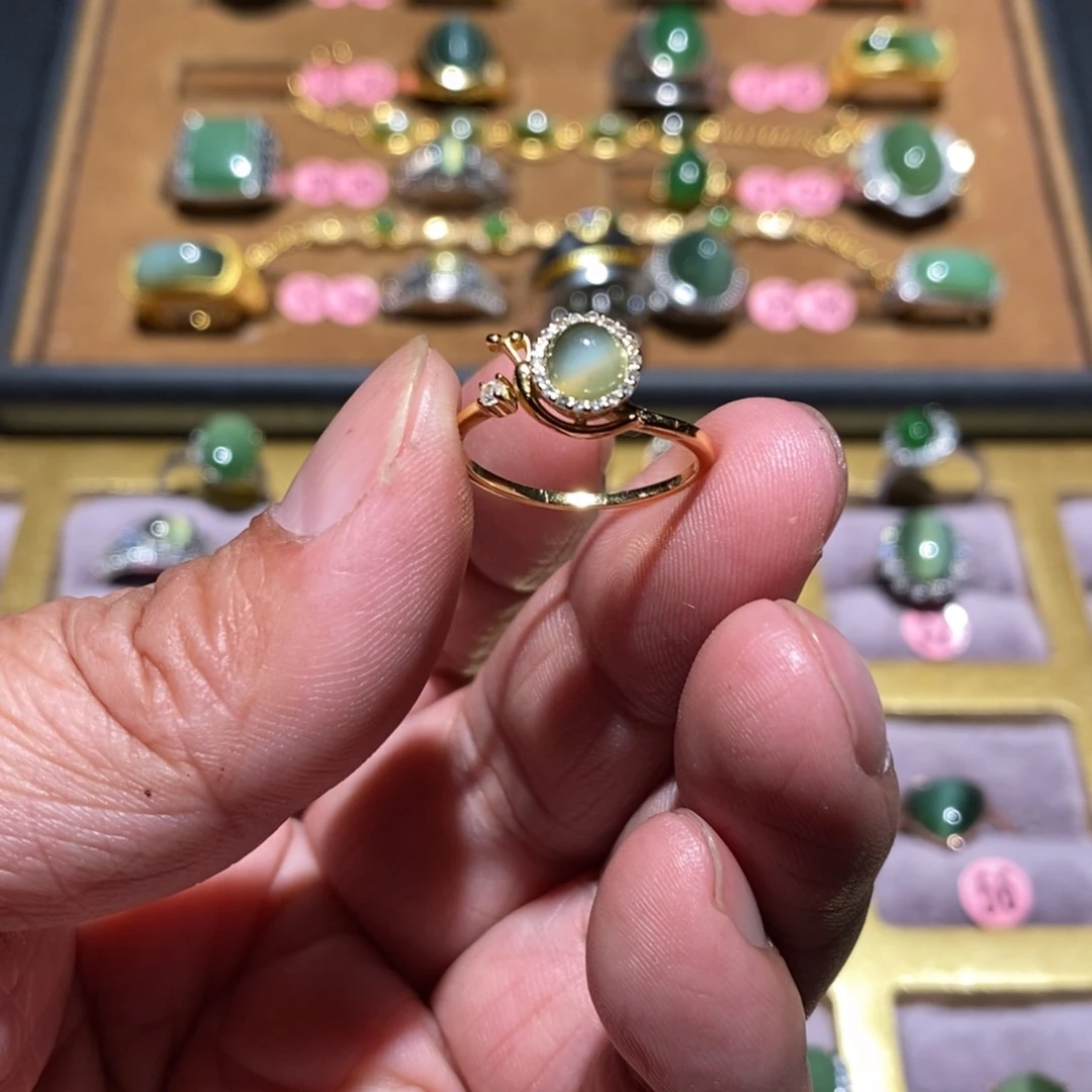 和田玉（碧玉）戒指未镶嵌