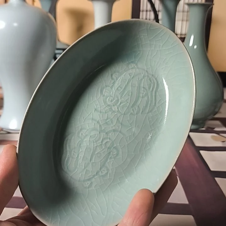 晓***行摆件清凉寺汝瓷仿古釉鸭蛋洗