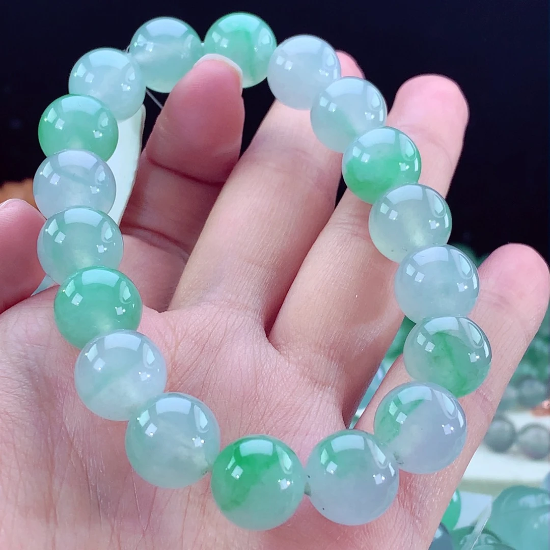 翡翠手链未镶嵌卡12mm